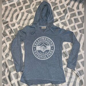 Yellowstone National Park Blue Hoodie Women’s size Small